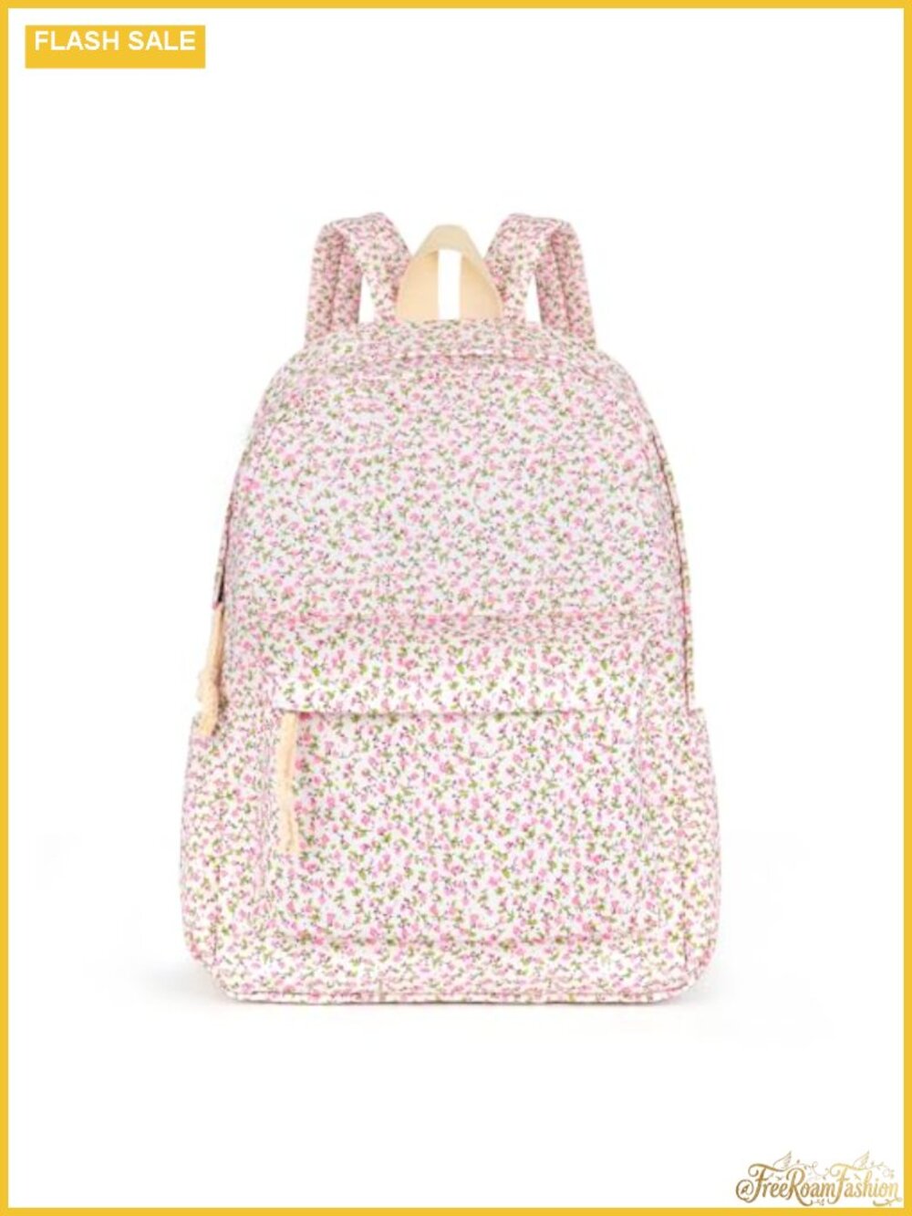 Waterproof Nylon Floral Backpack Women Teen Girl School Bag Tablet Compartment